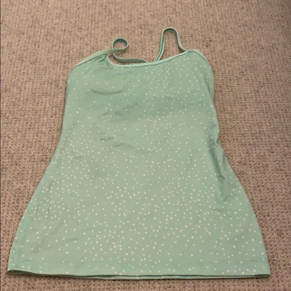 mint green lululemon power Y tank